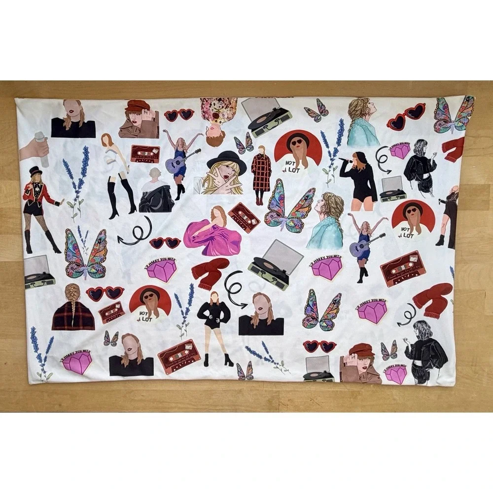 Eras Tour Swifty Pillow Case Set (2) Zipper Closure Standard Pillow Size
